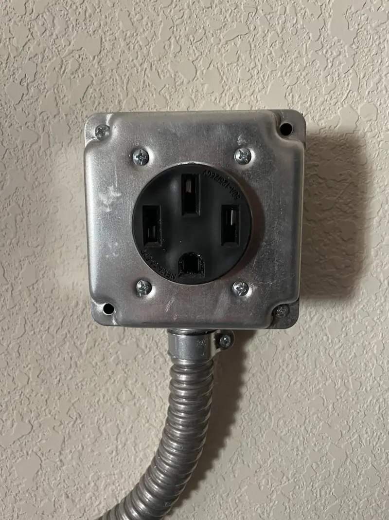 NEMA 14-50 outlet installed for Electrical Panel Upgrade in Prairie Ridge